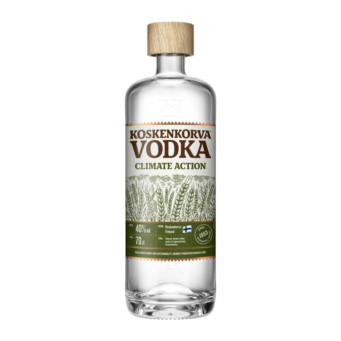 KOSKENKORVA VODKA CLIMATE ACTION, 40%, 0,7 l