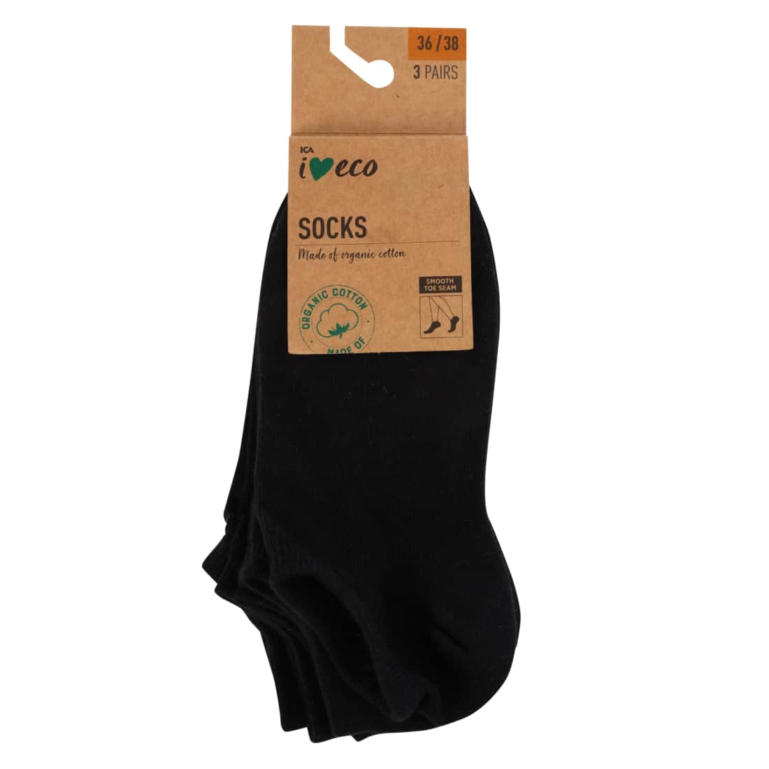 Moteriškos kojinės I LOVE ECO, 3 poros, 36-38