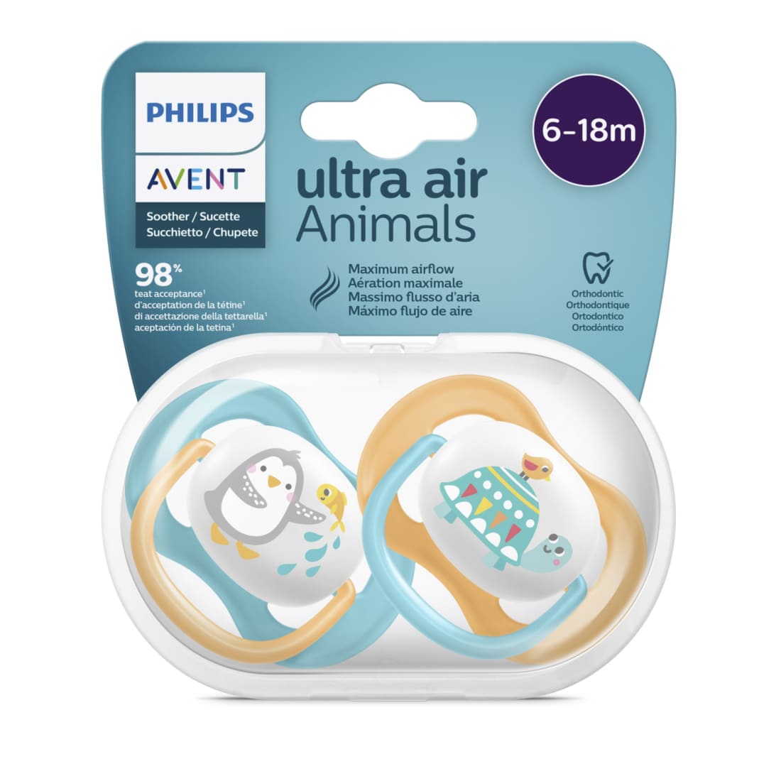 Čiulptukai AVENT ANIMALS, 6-18mėn.,2vnt.