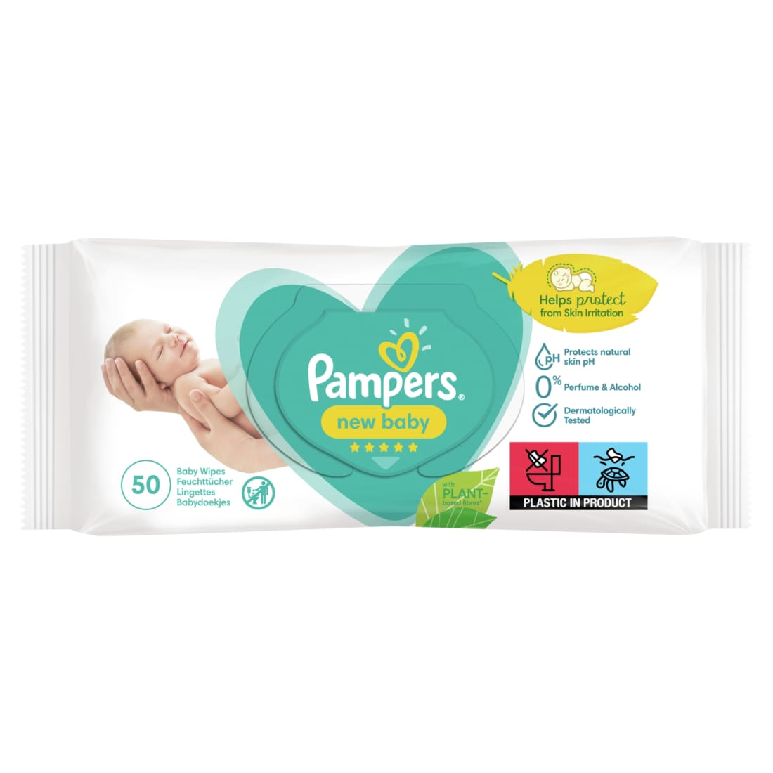 Servetėlės PAMPERS NEW BABY, 50 vnt.