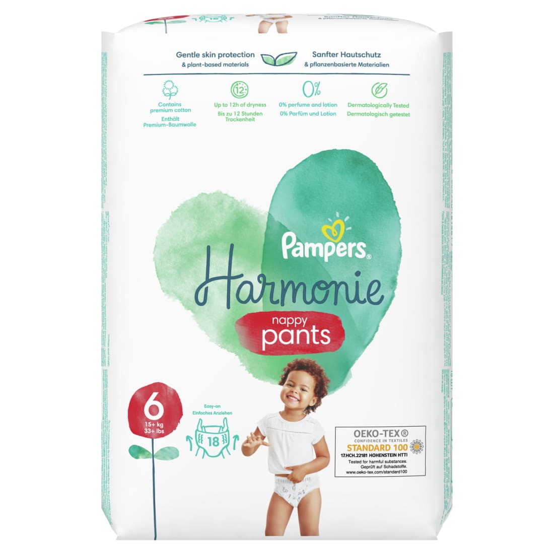 Sauskelnės PAMPERS HARM. PANTS VP, 6, 18 vnt.