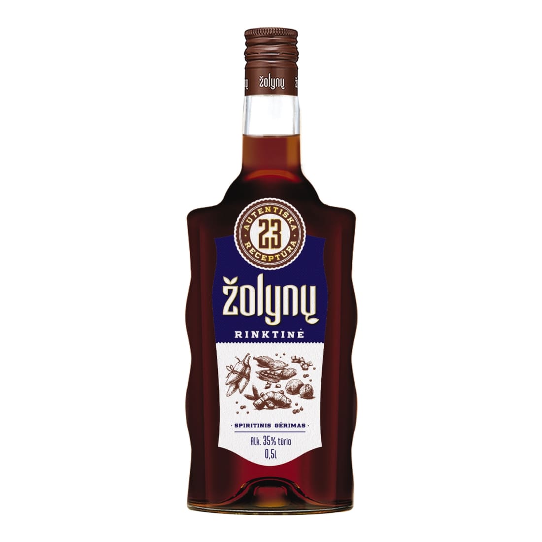 Spiritinis gėrimas ŽOLYNŲ RINKTINĖ, 35%, 0,5l
