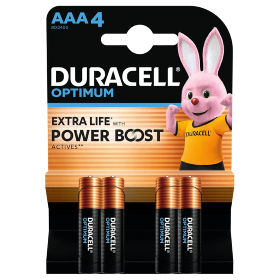 Baterijos DURACELL OPTIMUM AAA, 4 vnt