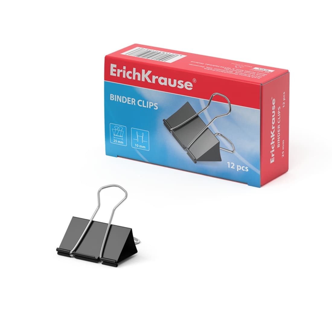 Spaustukai ERICHKRAUSE, 25 mm, juodos sp