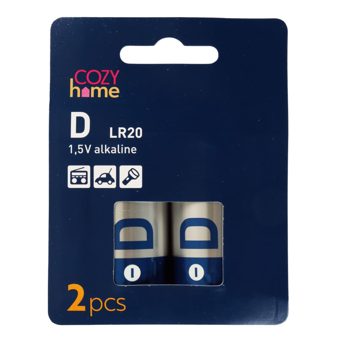 Baterijos COZY HOME D 1,5 V LR20, 2 vnt