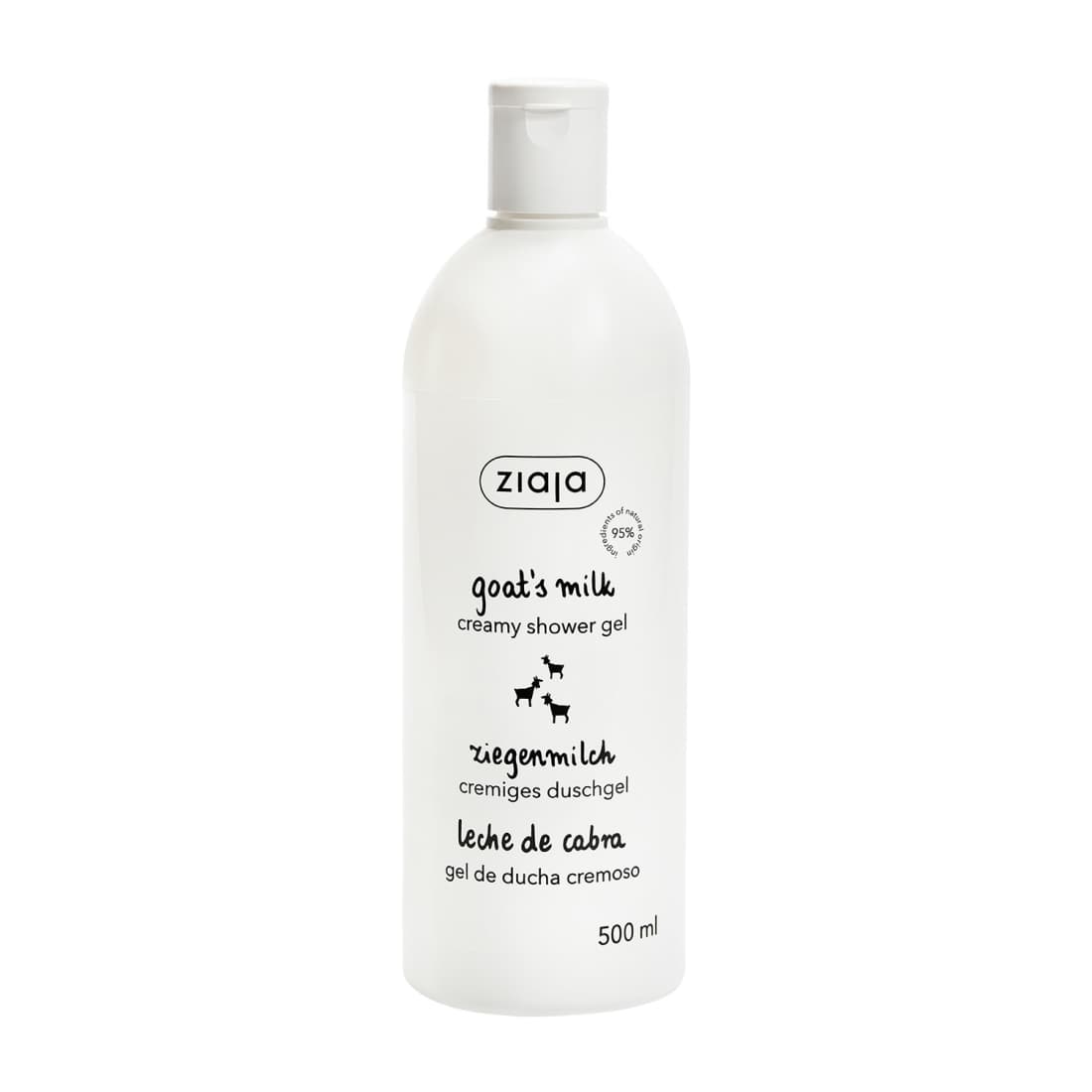 Dušo muilas ZIAJA iš ožkos pieno, 0,5 l