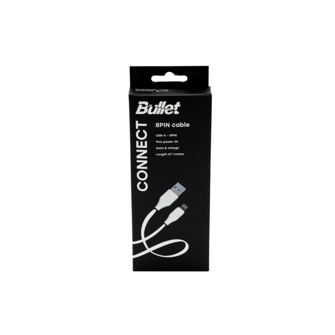 Laidas BULLET, 8 PIN - USB, 1 m