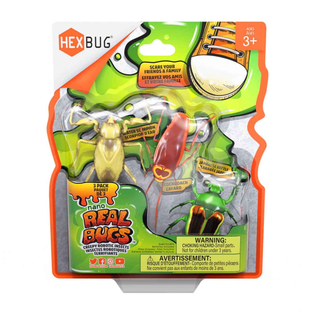 Rink. NANO GYVIAI HEXBUG 6068914, 3 vnt.