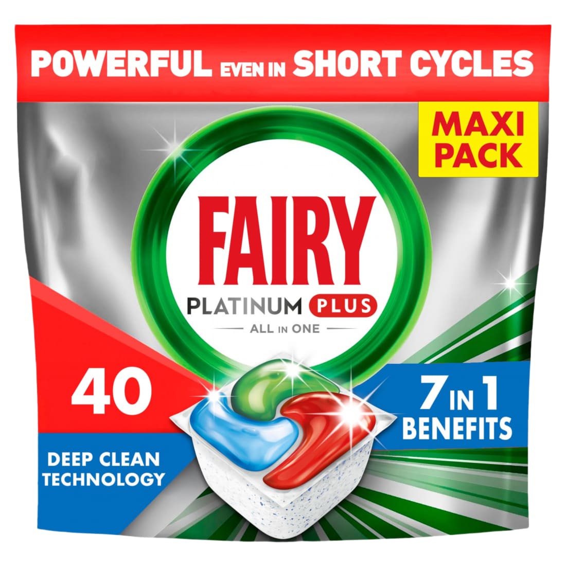 Indų pl. kaps. FAIRY PL. PLUS LEMON, 40 vnt.