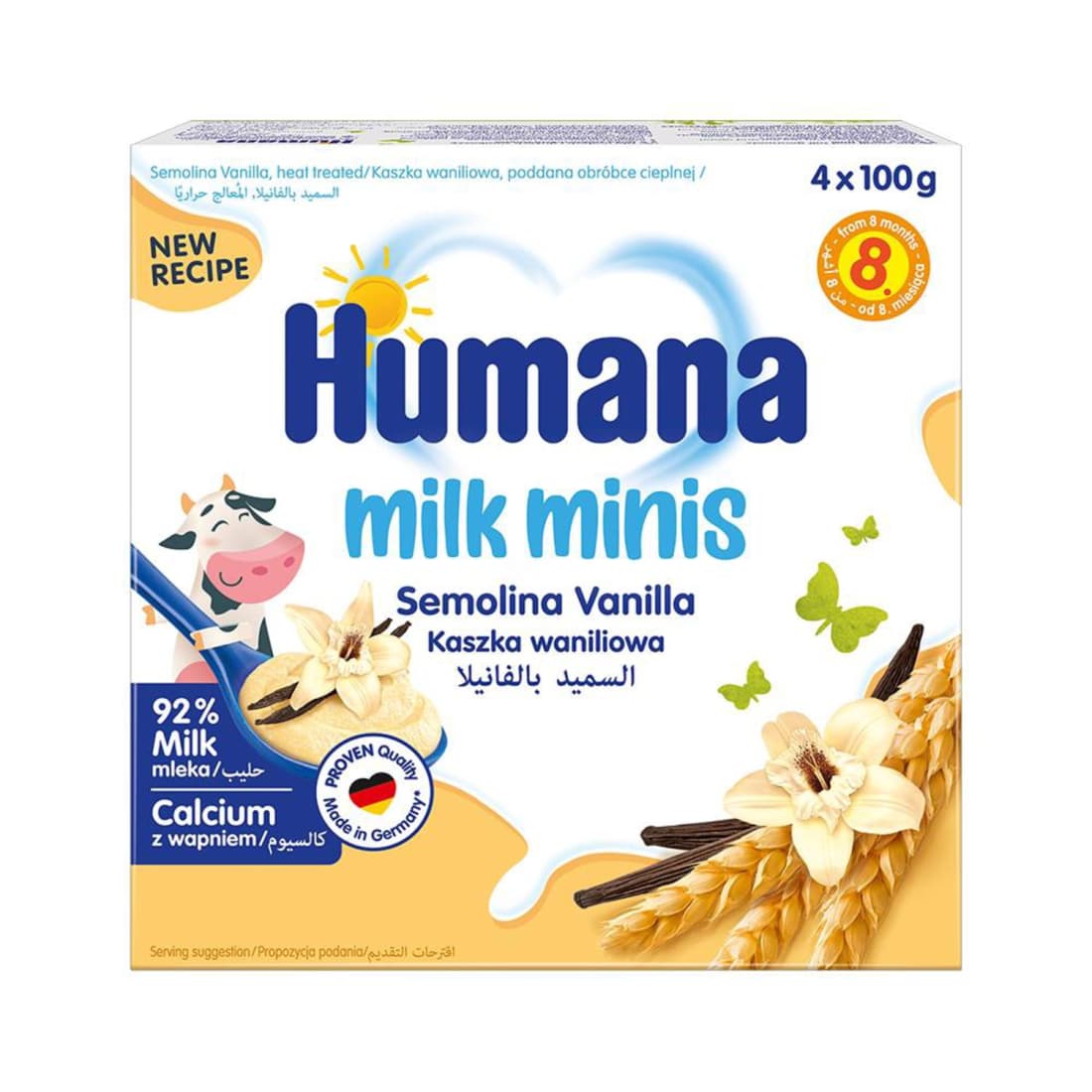Vanilinis manų kruopų pudingas HUMANA, 400 g