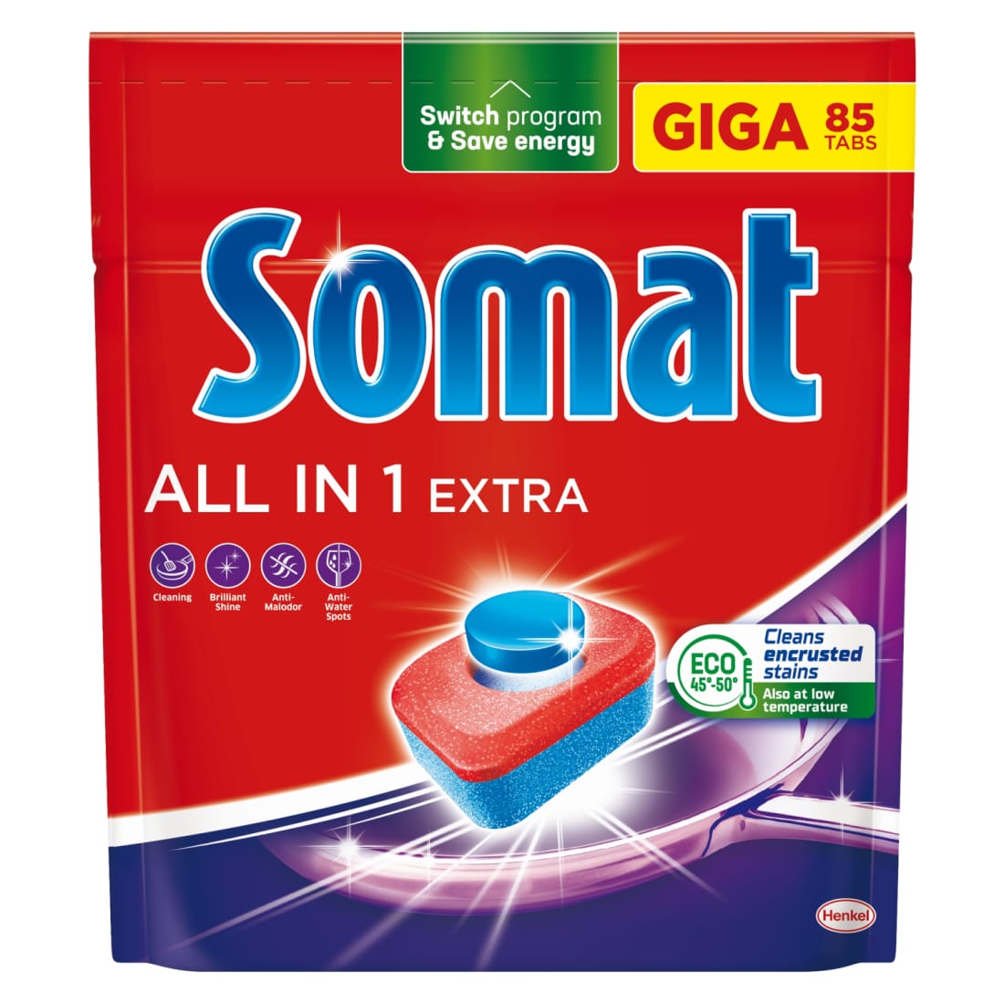 Indapl. tabletės SOMAT ALL IN 1 EXTRA, 85 vnt