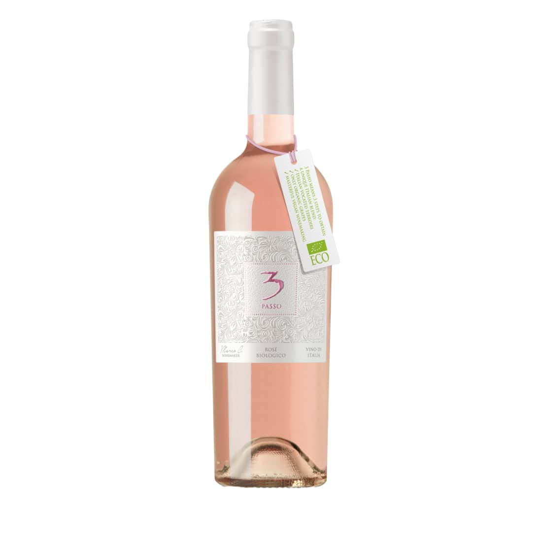 Ekol. raus. s. vynas 3 PASSO, 12 %, 0,75 l