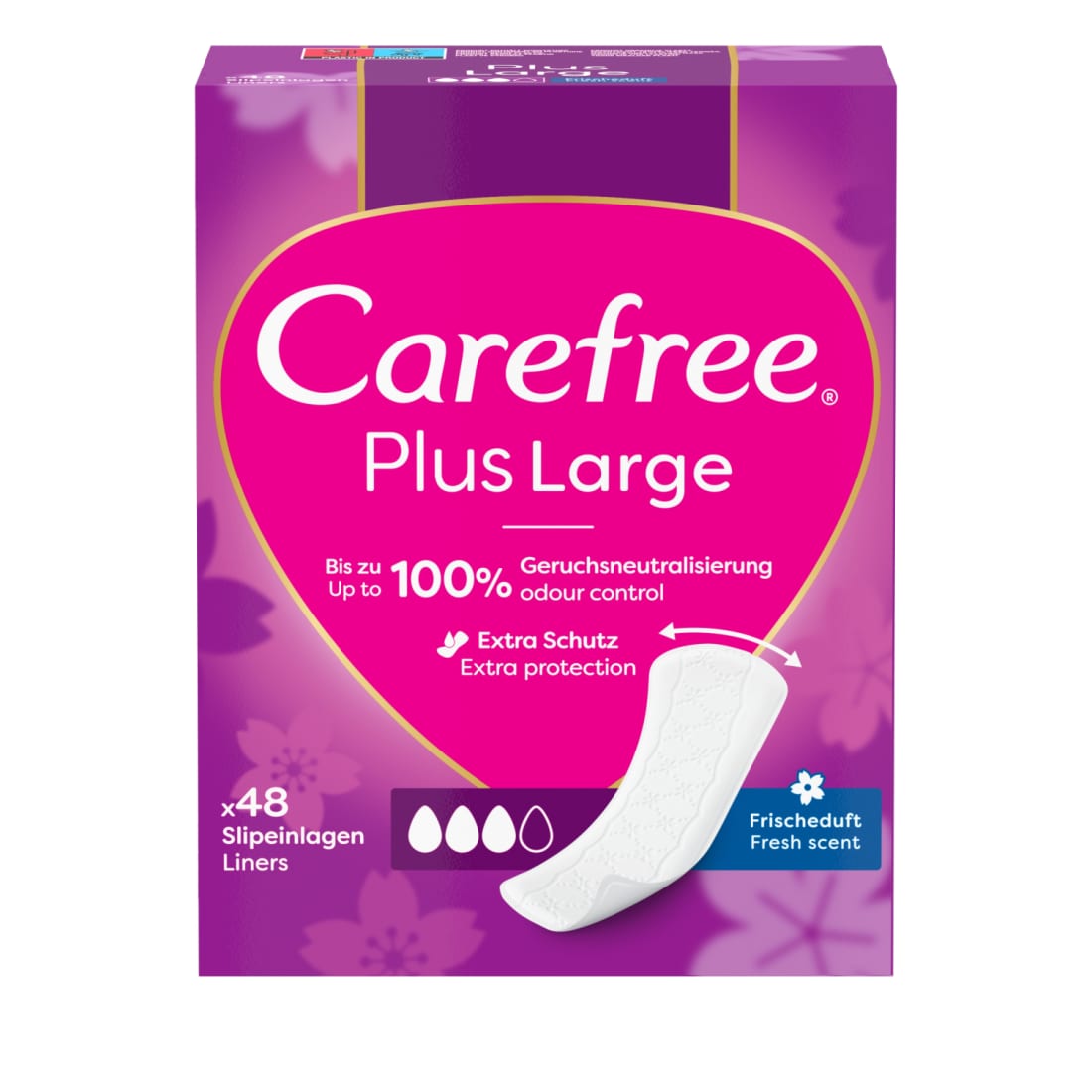 Hig. įklotai CAREFREE P. LARGE FRESH, 48 vnt.