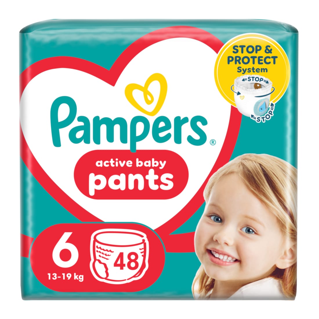 Sauskelnės PAMPERS PANTS GIANT P. S6, 48 vnt.
