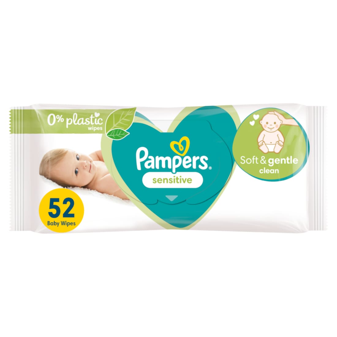 Drėgnos servetėlės PAMPERS SENISTIVE, 52 vnt.