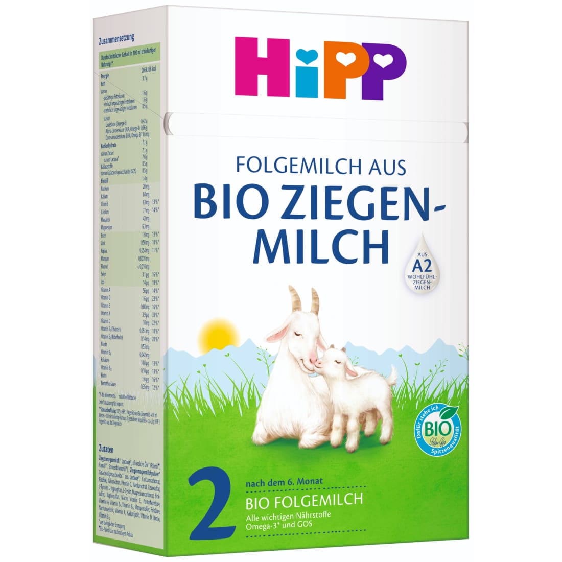 Ekol. ožkos pieno mišinys HIPP, 6 mėn., 400 g