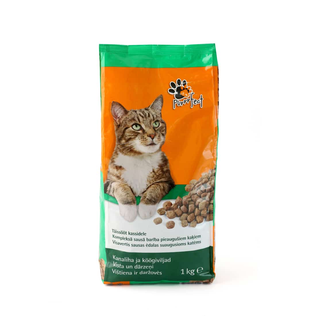 Ėdalas katėms,vištiena ir darž.PURRRFECT 1 KG