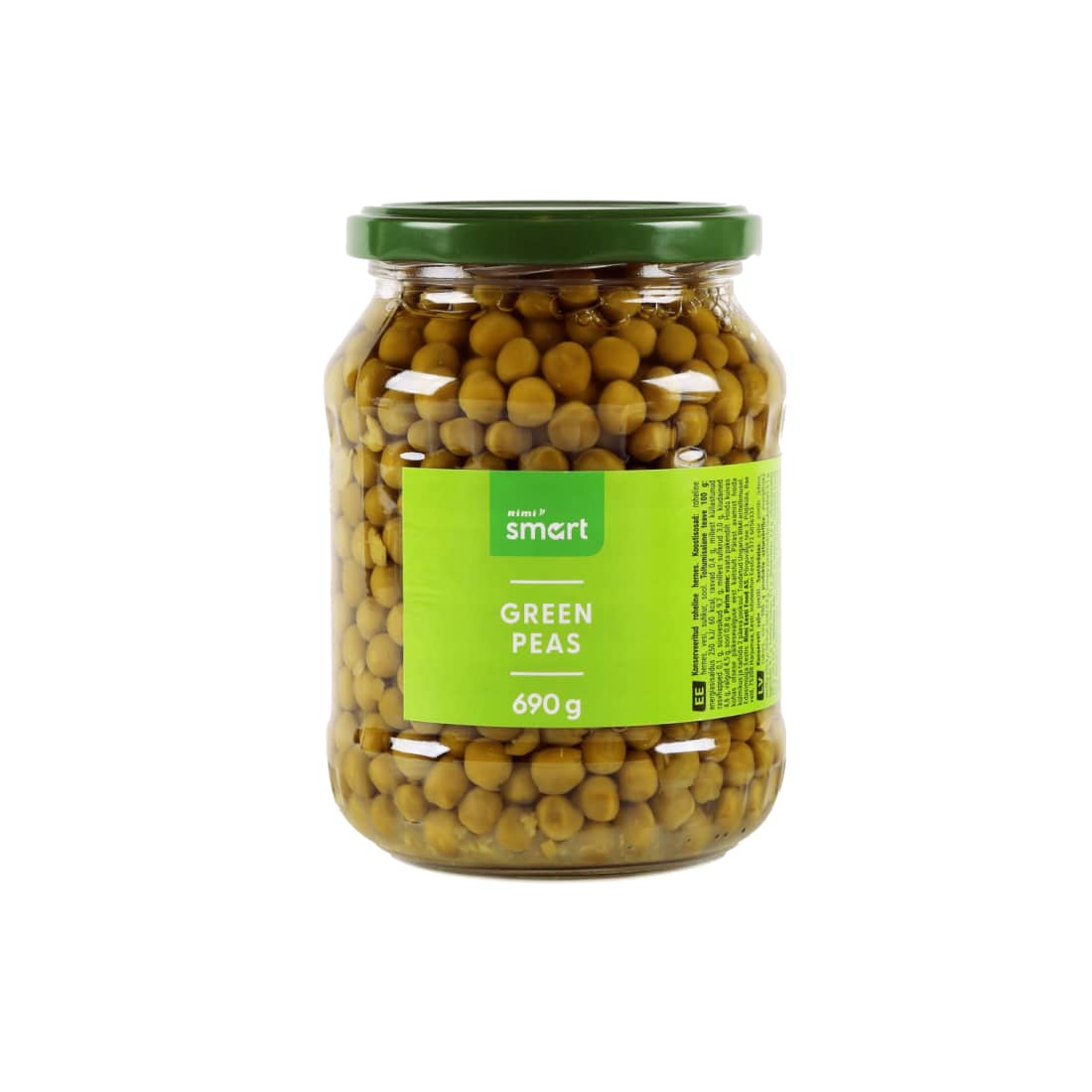 Konserv. žal. žirneliai RIMI SMART,690g/450g