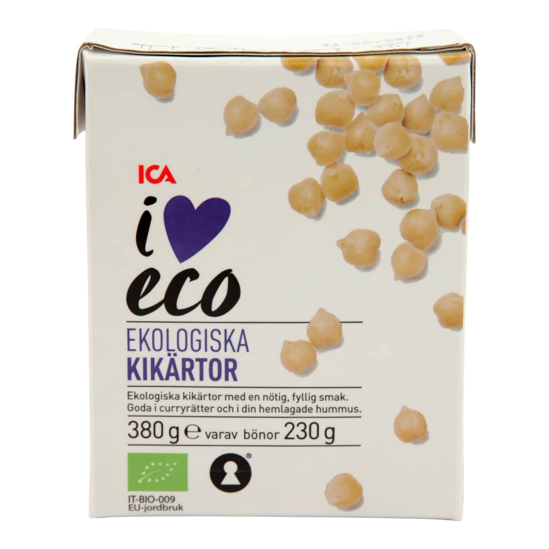 Avinžirniai I LOVE ECO, 380 g / 230 g