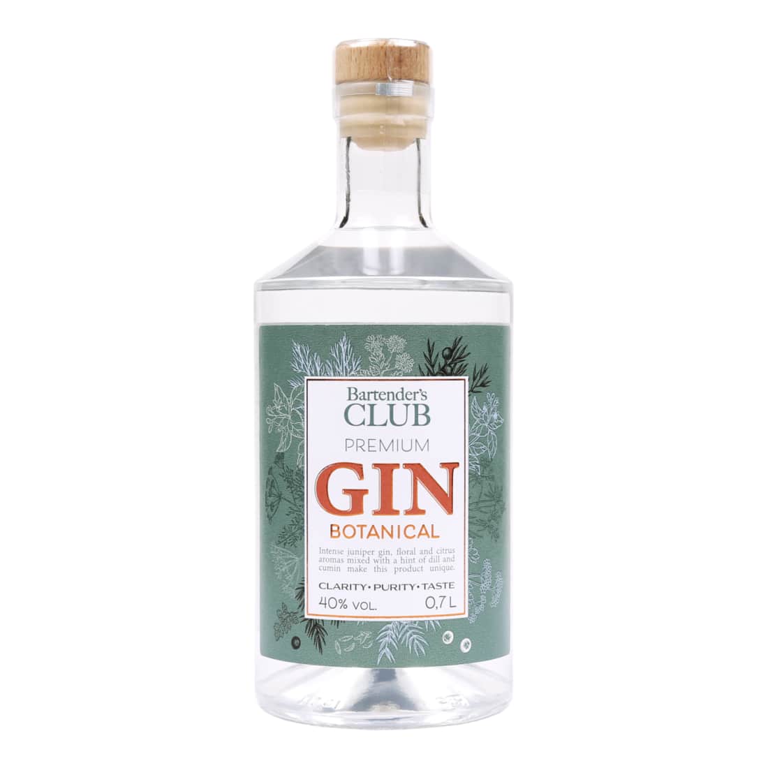 Džinas BARTENDER'S CLUB PREMIUM, 40 %, 0,7 l