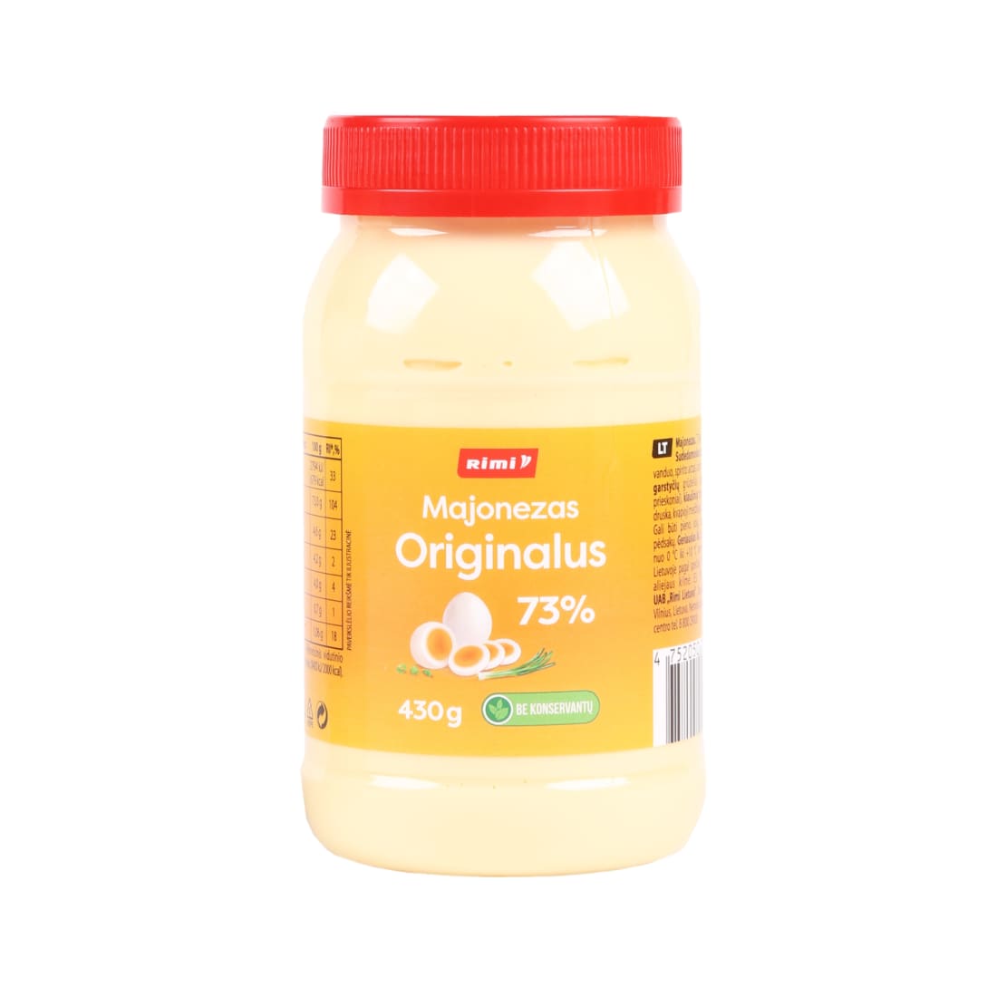 Majonezas RIMI ORIGINALUS, 73 % rieb., 430 g