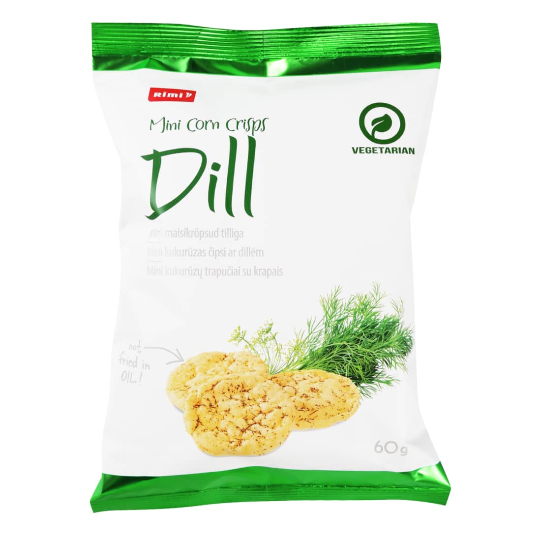 Maži kukurūzų trapučiai su krapais RIMI, 60 g
