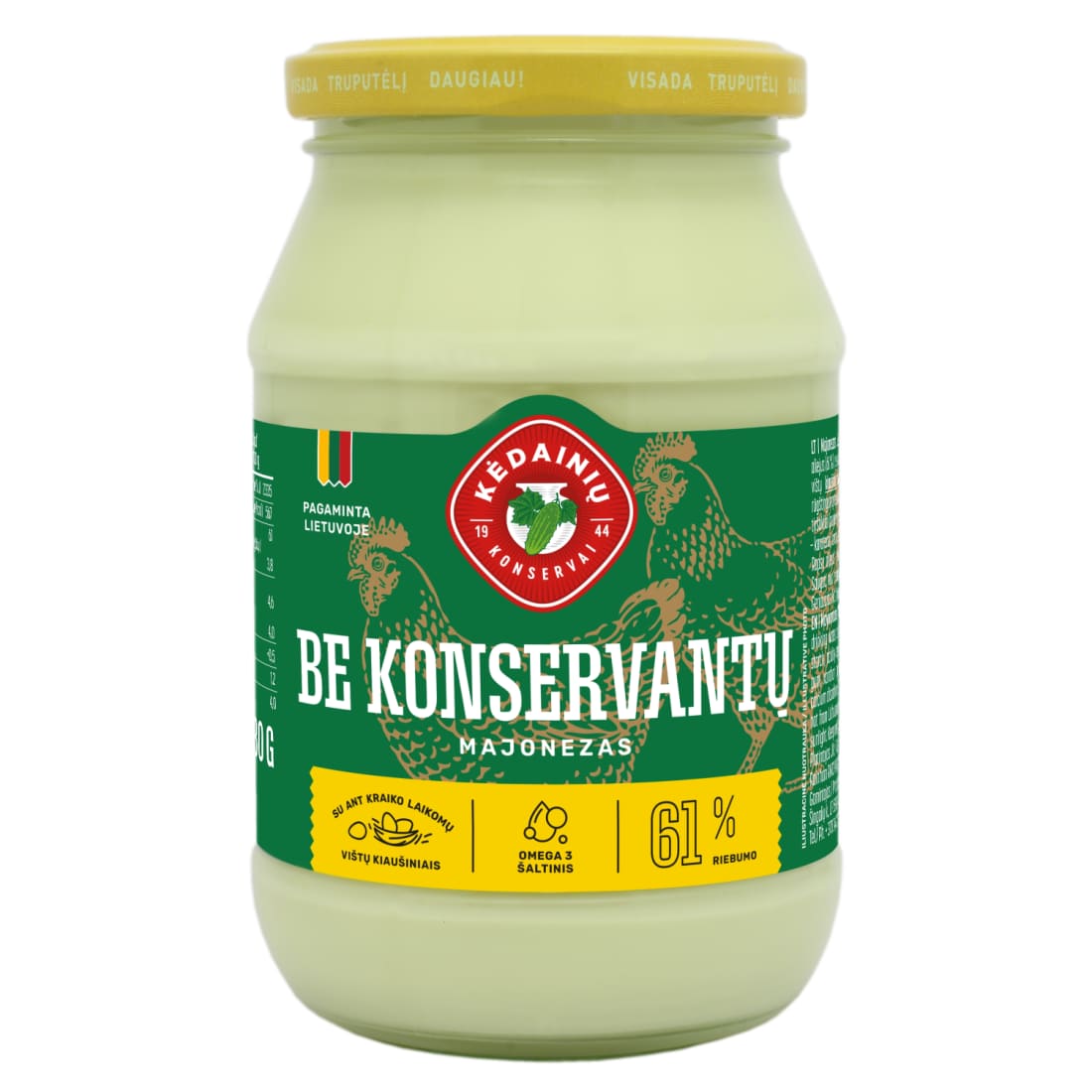 LIETUVIŠKAS majonezas be kons. KKF, 430 g