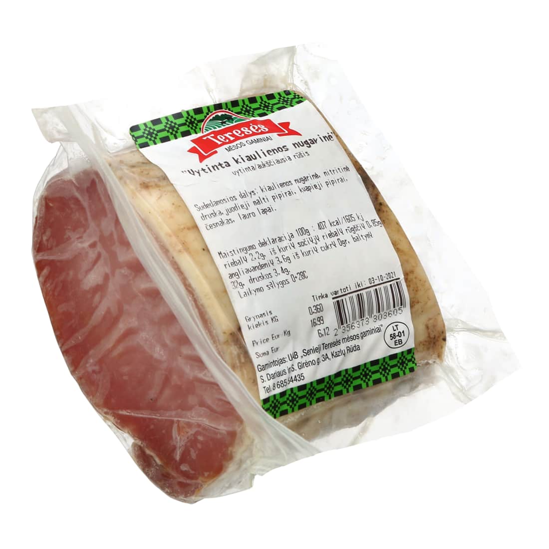 Vytinta kiaulienos nugarinė, a. r., 1 kg