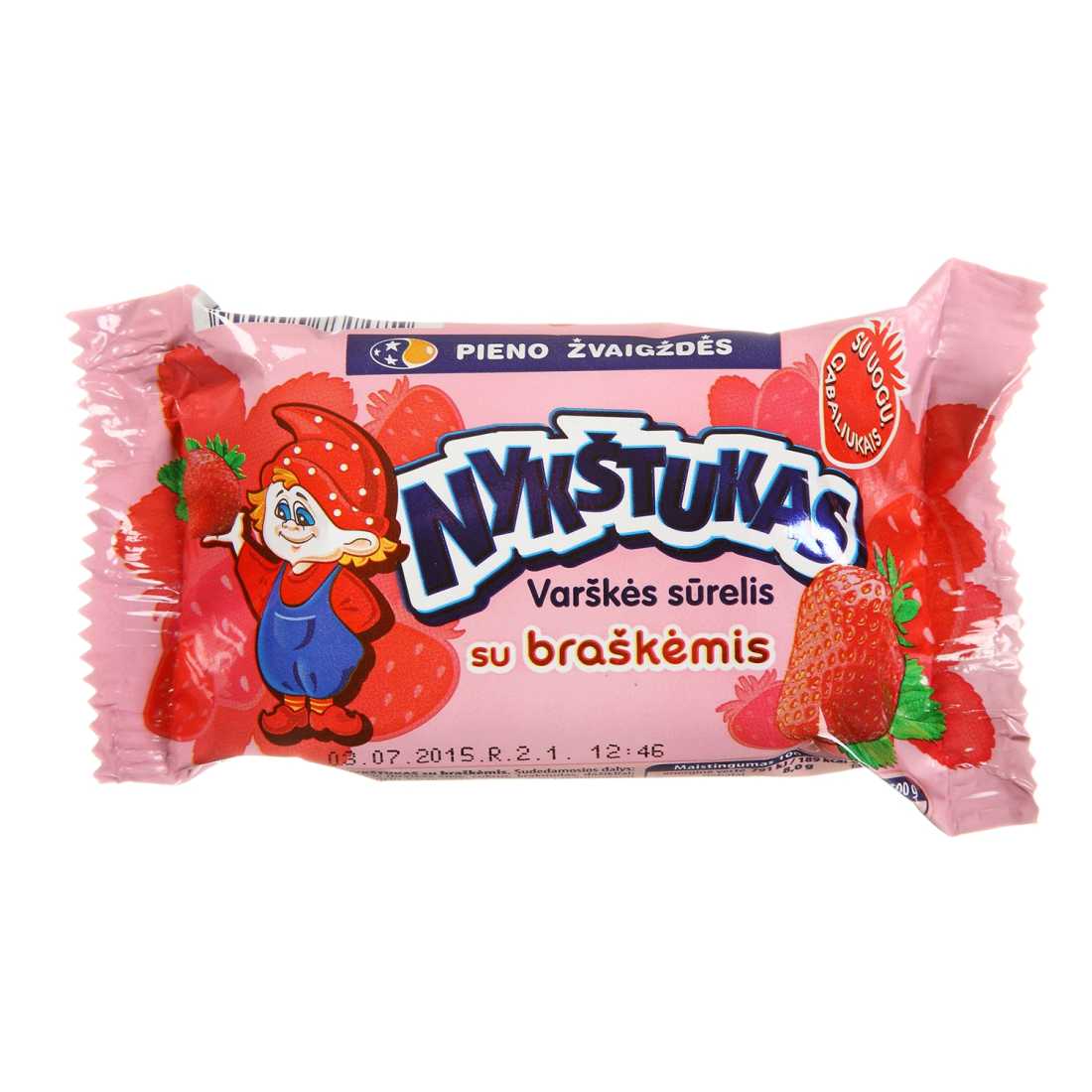Varškės sūrelis su brašk. NYKŠTUKAS, 8%, 100g