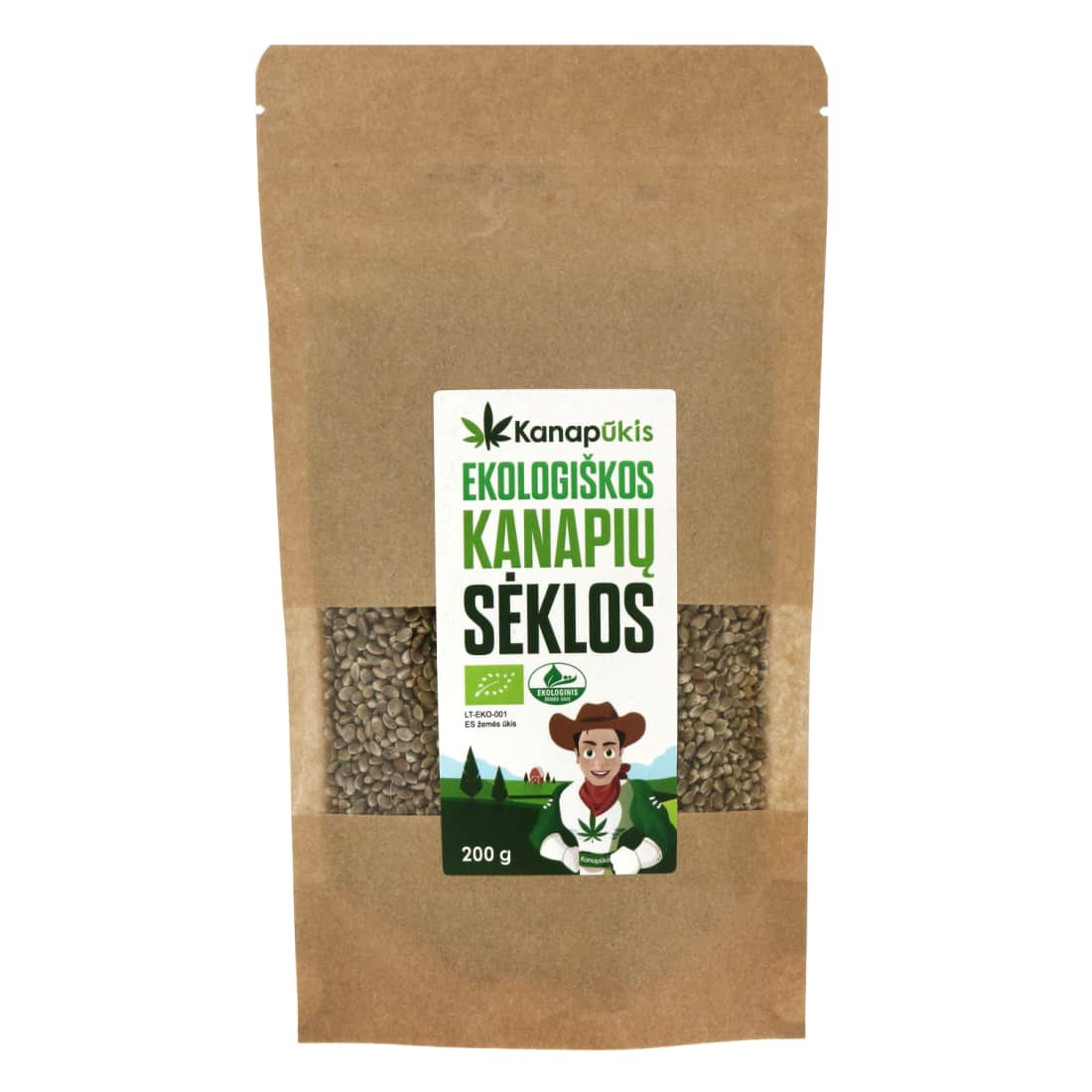 Ekologiškos kanapių sėklos KANAPŪKIS, 200 g