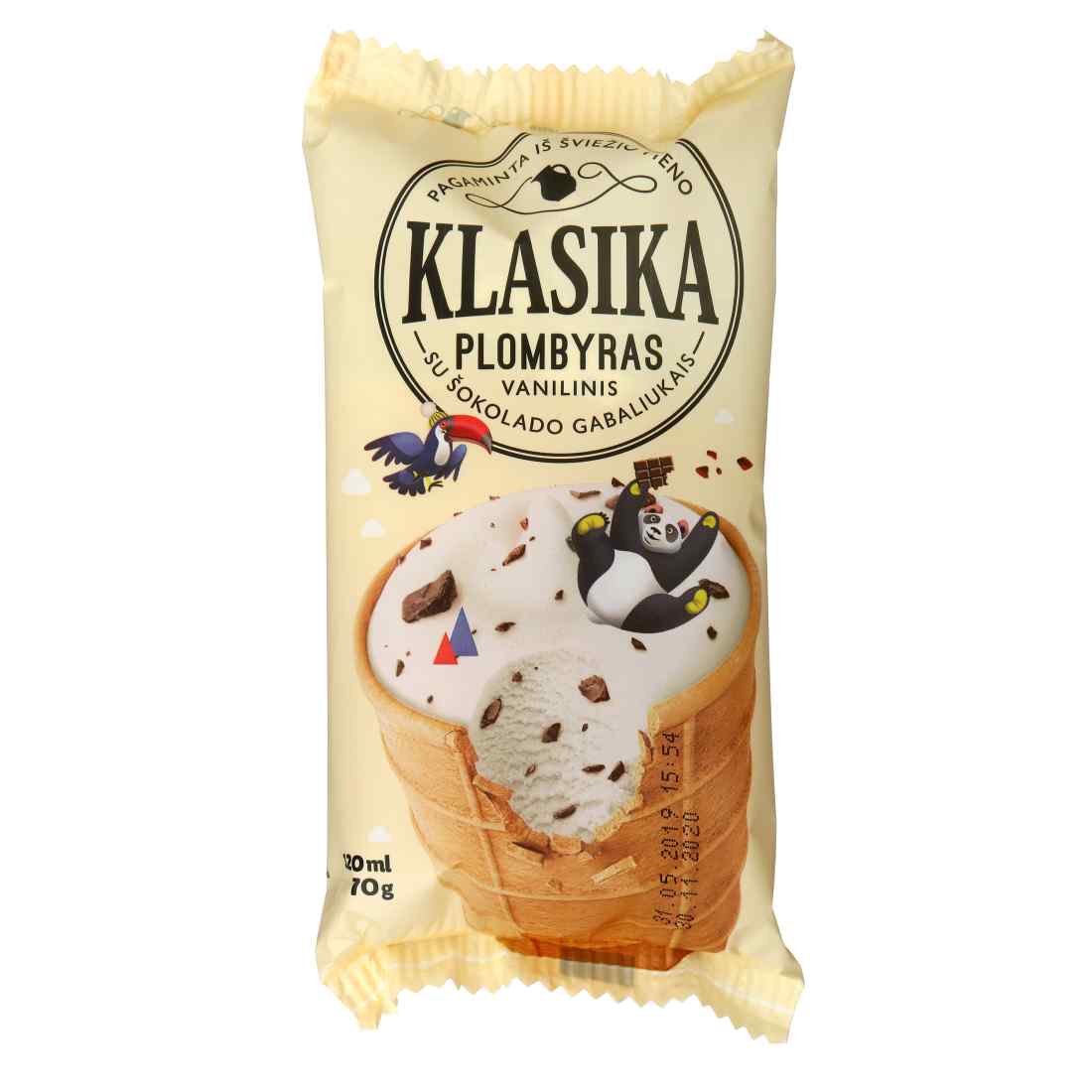 Van. plombyras su šok. g. KLASIKA, 120ml/70g