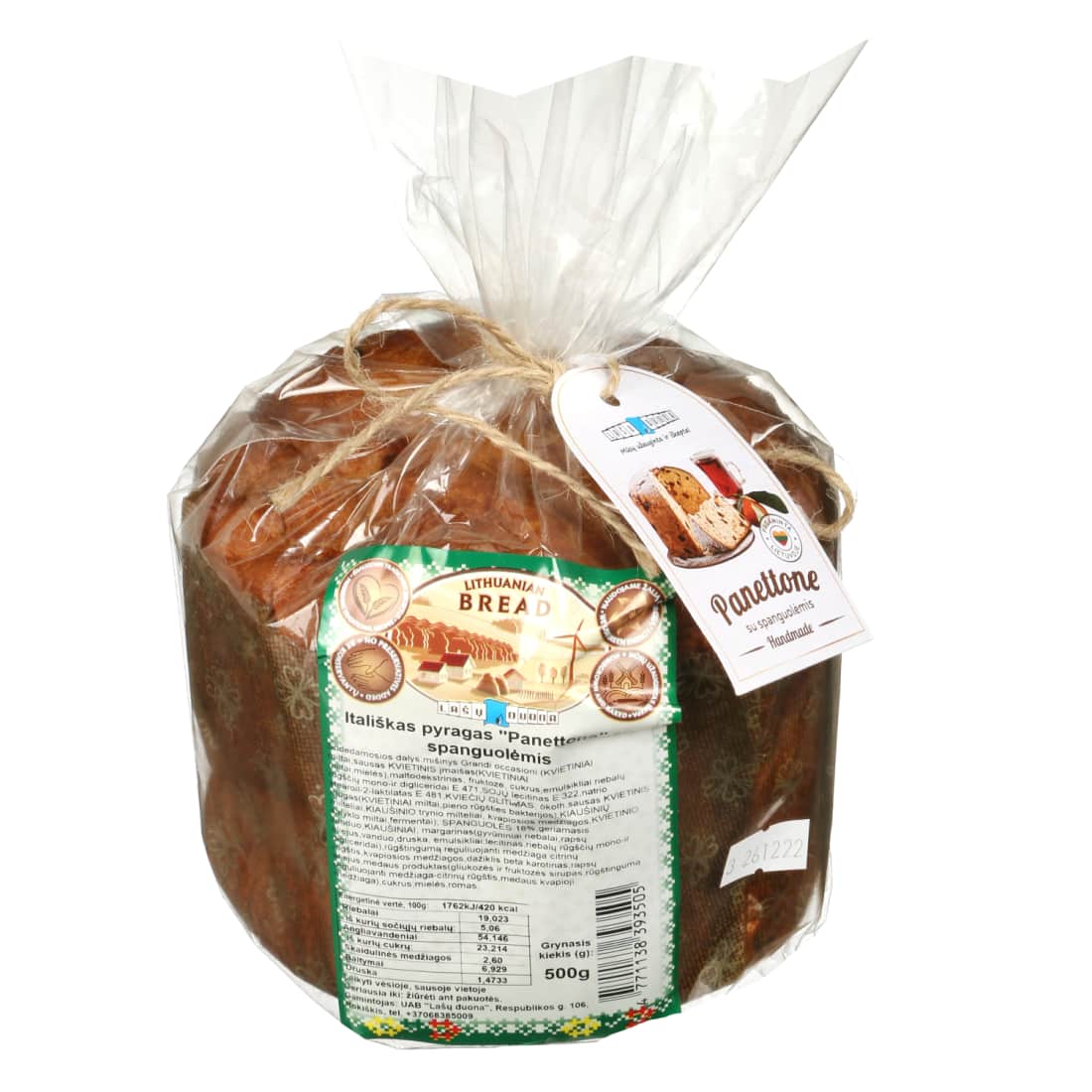 Itališkas pyragas PANETTONE su span.500g