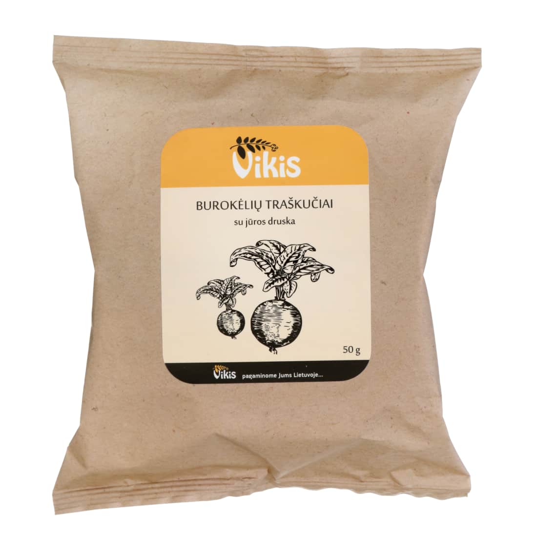 Burok. traškučiai su jūros druska VIKIS, 50 g