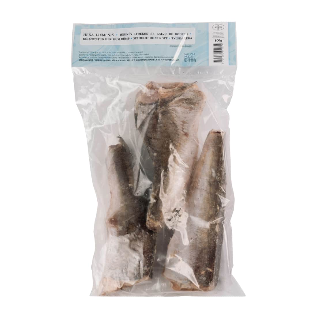 Šaldytos jūrinės lydekos be galvų, 800g