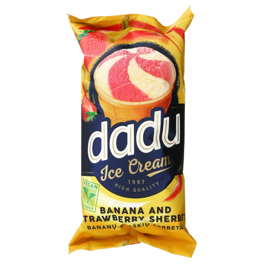 Bananų ir braškių šerbetas DADU, 120 ml/73 g