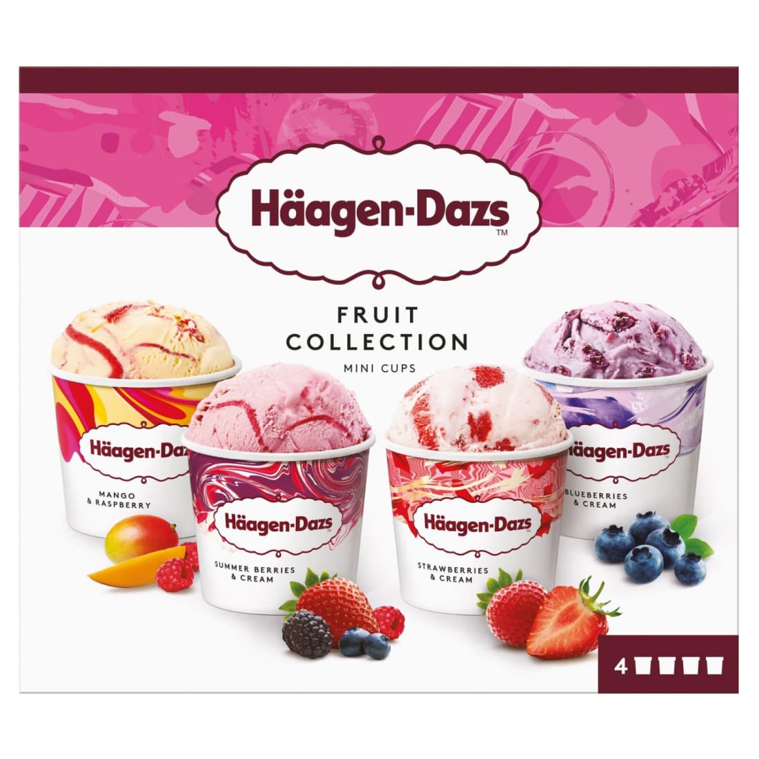 Valg. ledų rinkinys HAAGEN DAZS, 4x95ml/ 326g
