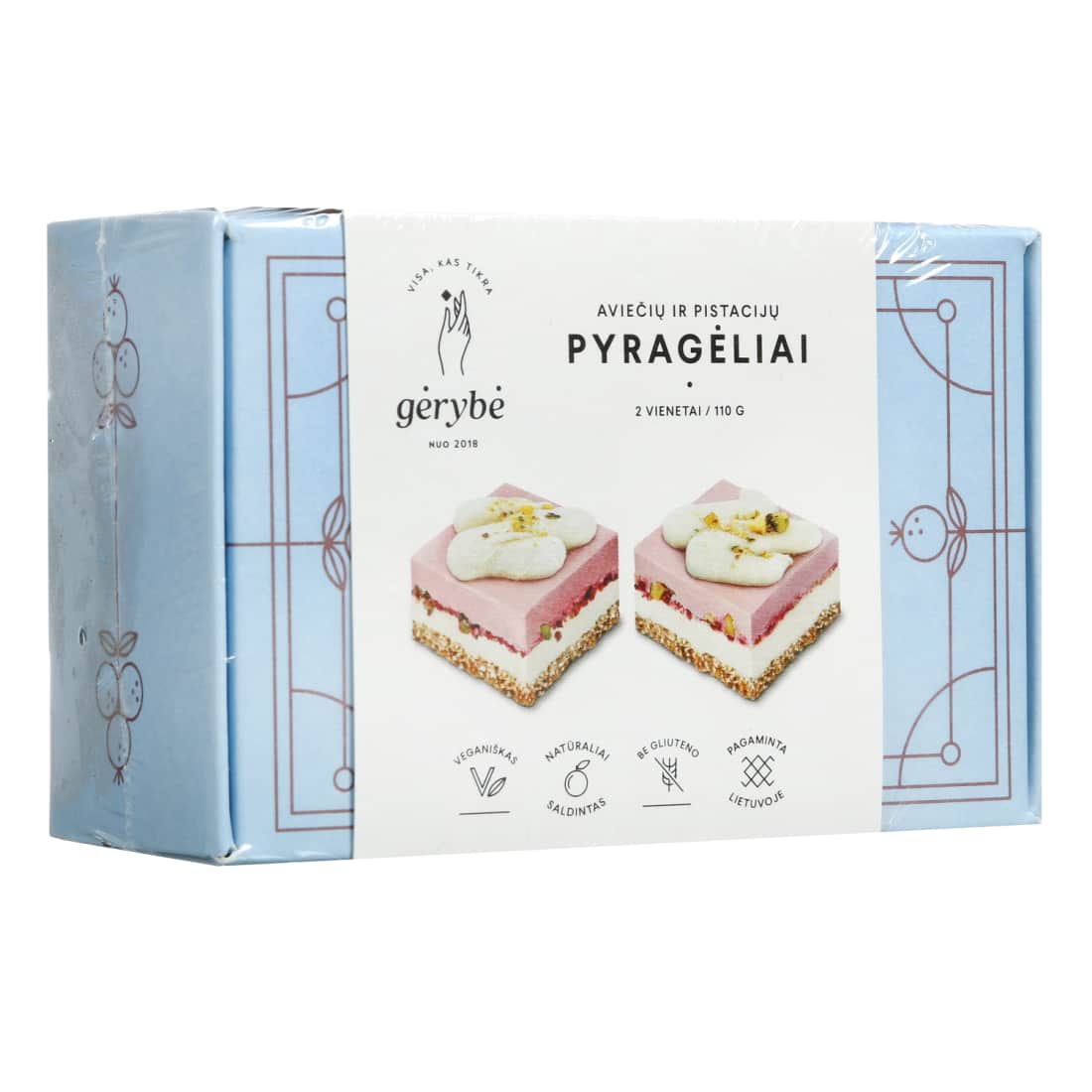 Veg. aviečių ir pistacijų des. GĖRYBĖ, 120 g