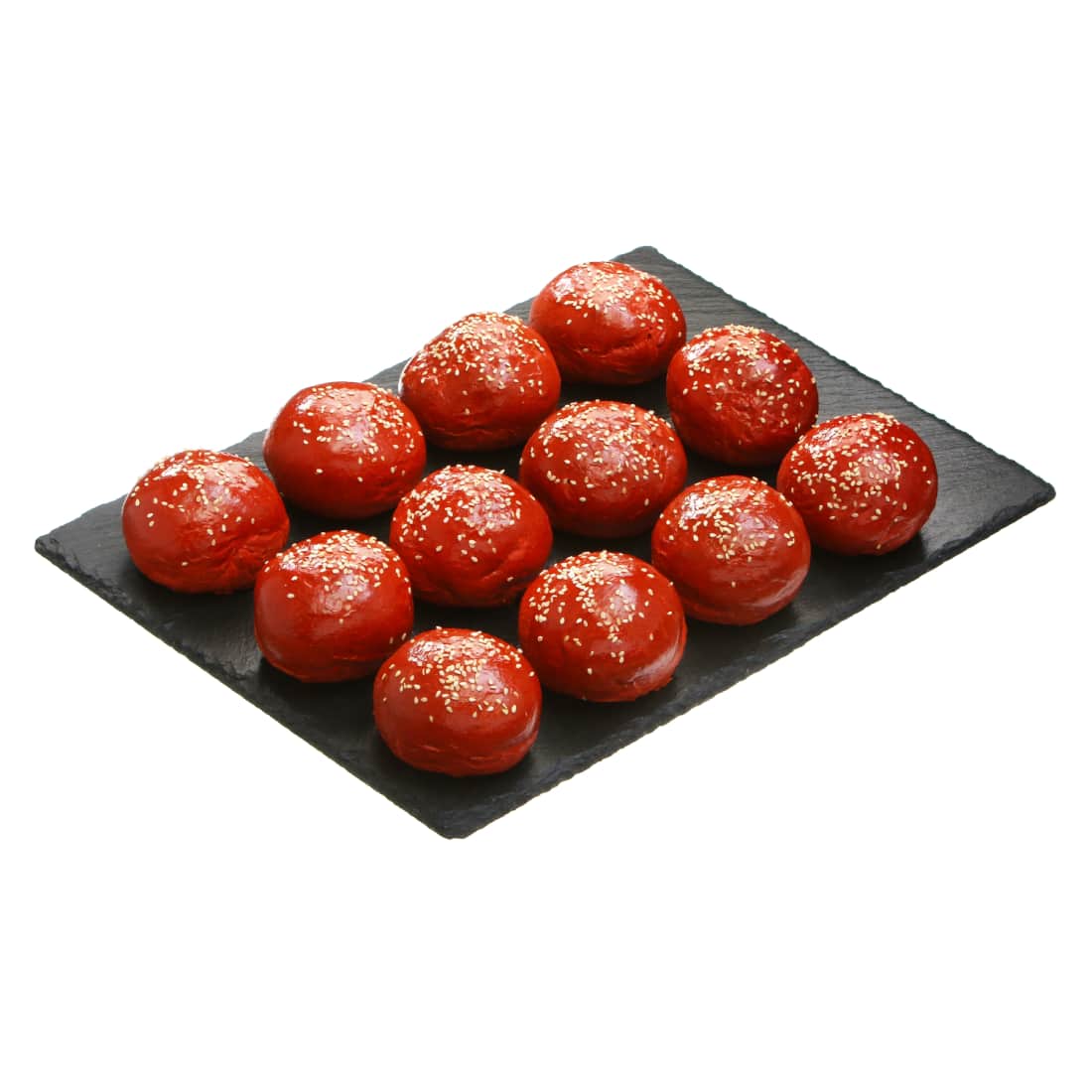 Mini hamburgerio bandelė raudonos 528g, 12vnt