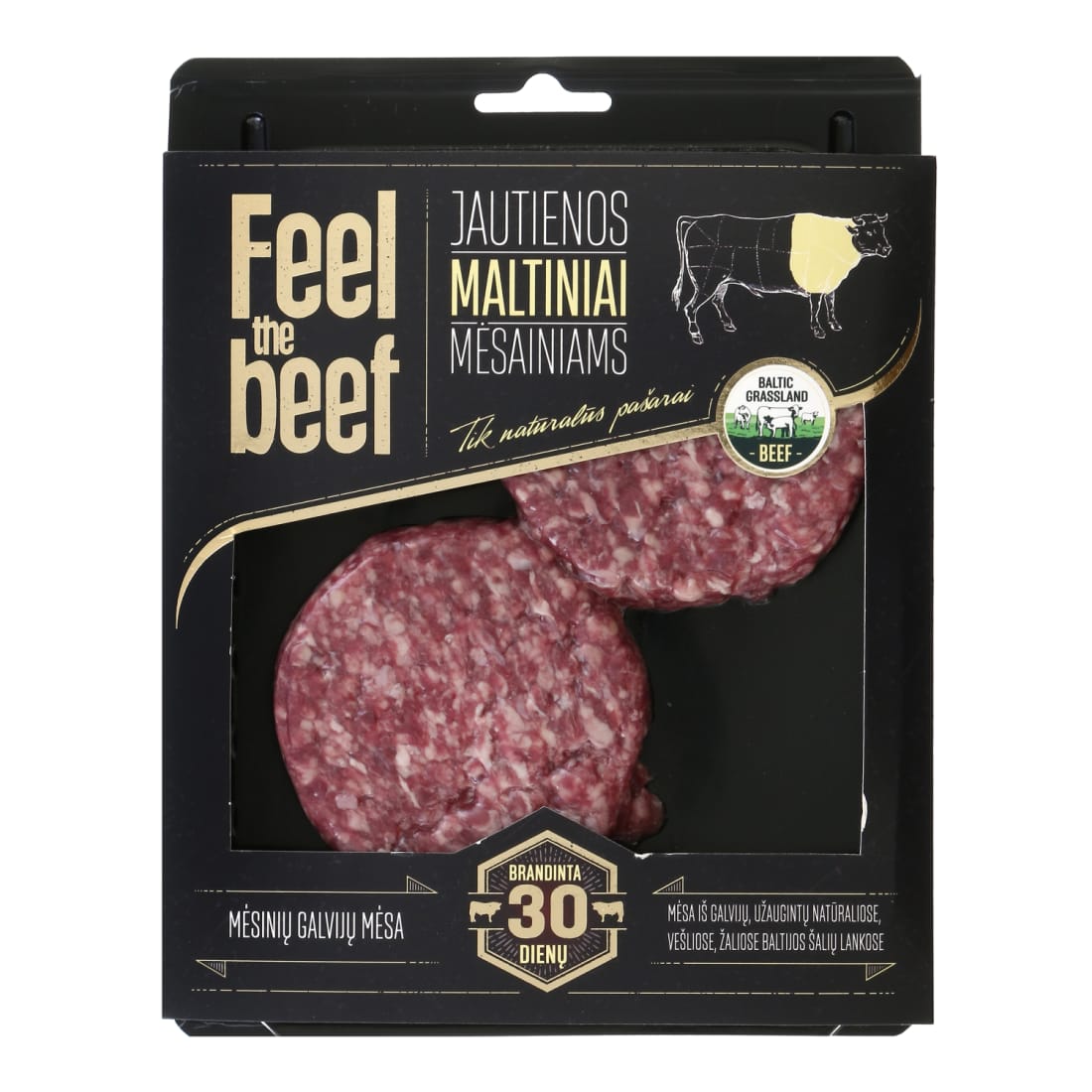 Jautienos maltiniai mėsainiams, 250 g
