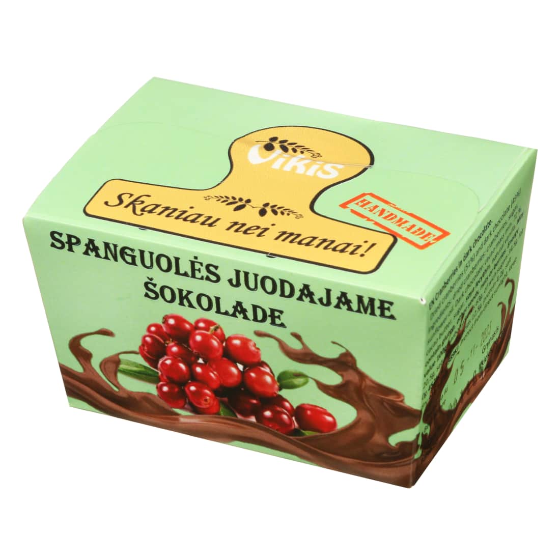 Spanguolės juodajame šokolade BIRŽĖ, 125 g