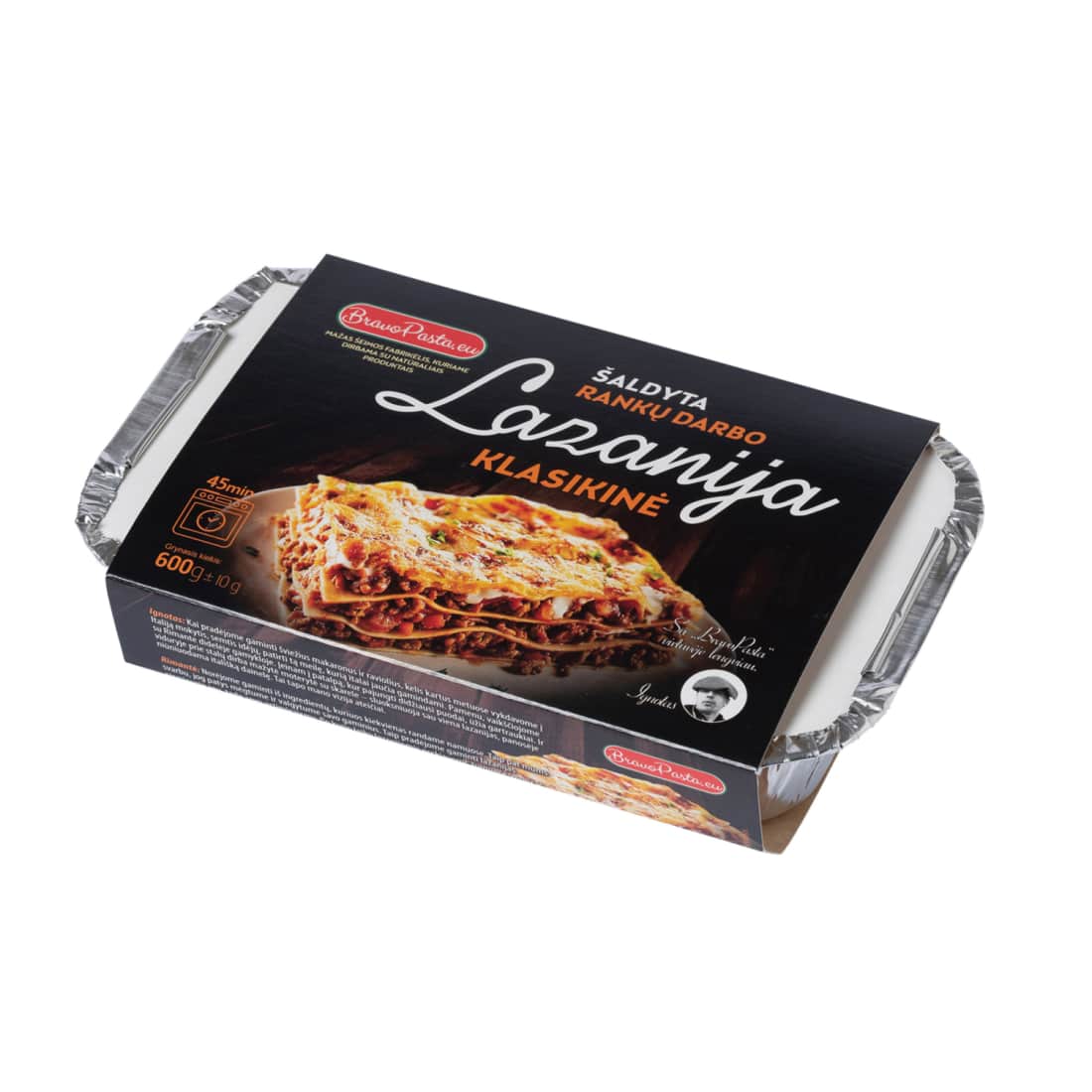 Šald. lazanija su jautiena BRAVO PASTA, 600g