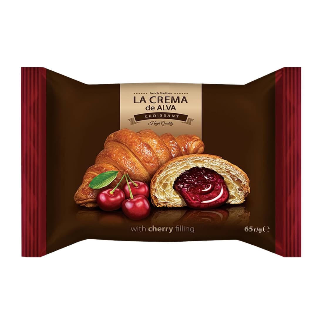 Kruasanas su vyšnių skonio įdaru, 65 g