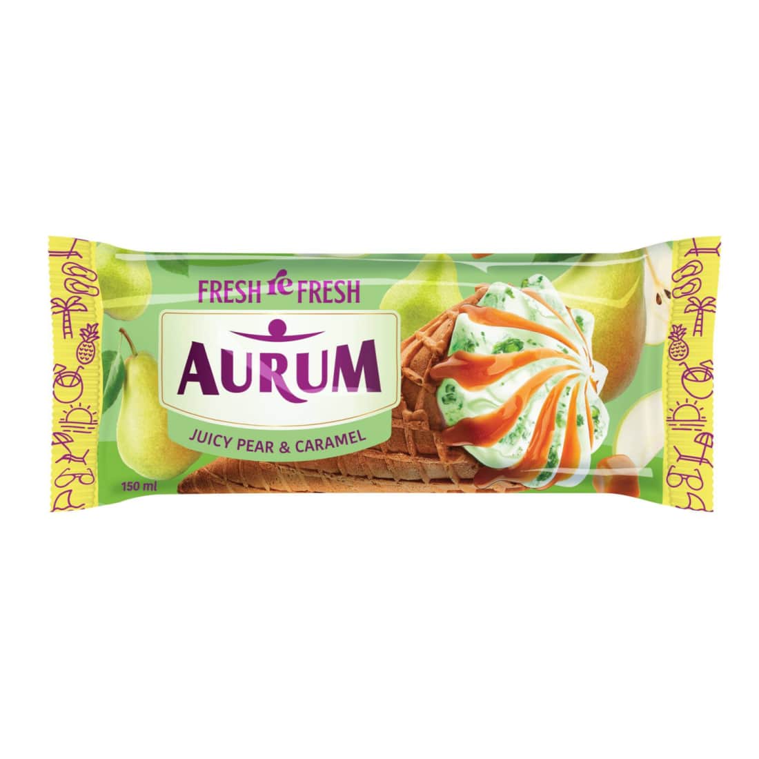 Kriaušių sk. valg. ledai AURUM, 140 ml / 95 g