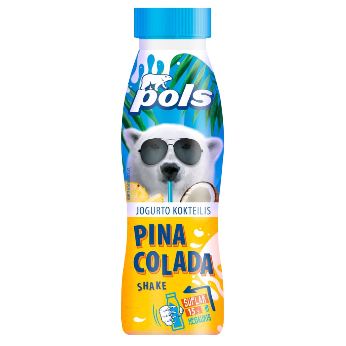 Anan. ir kokosų jogurto kokteilis POLS, 220 g