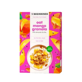 Auzu granola THE BEGINNINGS mango bez glutēna 200g