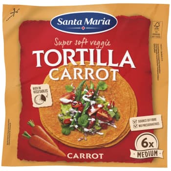 Kviešu tortilja SANTA MARIA burkānu 240g