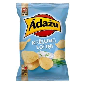 Čipsi ĀDAŽU Krējums&Lociņi 130g