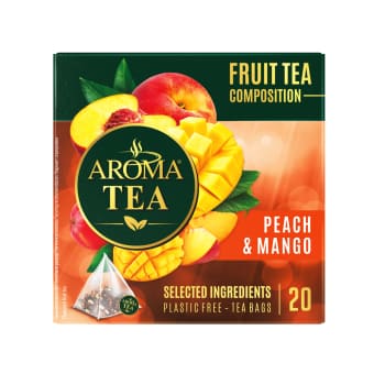 Augļu tēja AROMA TEA persiku-mango 20x2g 