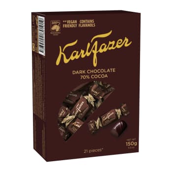 Tumšā šokolādes 70% konfektes KARL FAZER 150g