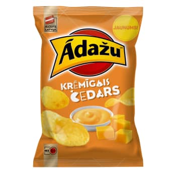 Čipsi ĀDAŽU Krēmīgais Čedars 130g